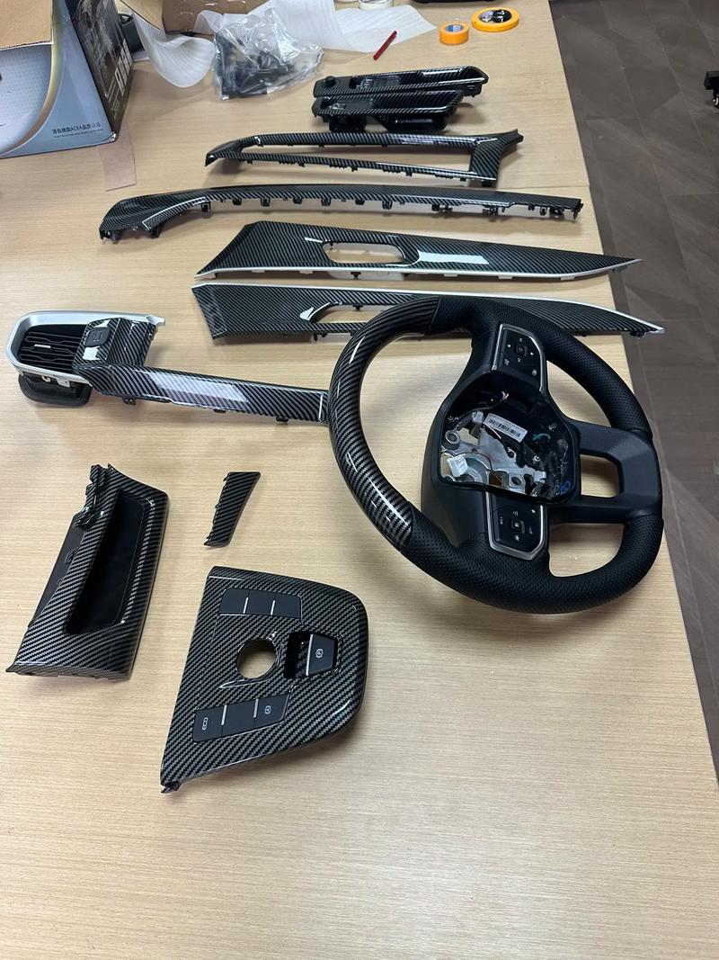 福特新全順碳纖維水轉印內飾件升級完成