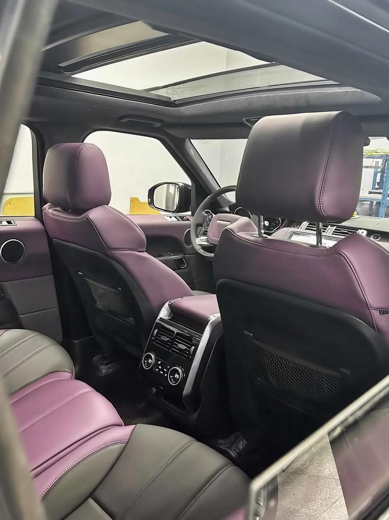 路虎車型的獨特魅力 樹莓紫拼黑內飾與橡膠制品的完美結合